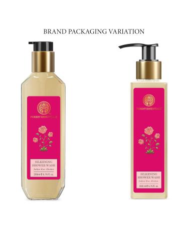 Forest Essentials Silkening Shower Wash - Indian Rose Absolute 200ml | Luxurious Natural Body Cleanser for Glowing Skin - Buy Online on SooperMarket.com