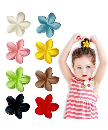 8 Pack Small Flower Hair Claw Clips for Women Girls Kids - Strong Hold Mini Floral Hair Clips for Thin to Medium Thick Hair - Buy Online on SooperMarket.com