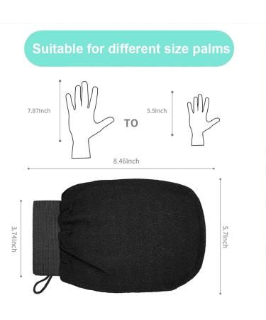 Cheeky Glow Exfoliating Gloves | Super Soft Body Scrub & Shower Mitts | Black Exfoliation for Smooth Skin - Buy Online on SooperMarket.com