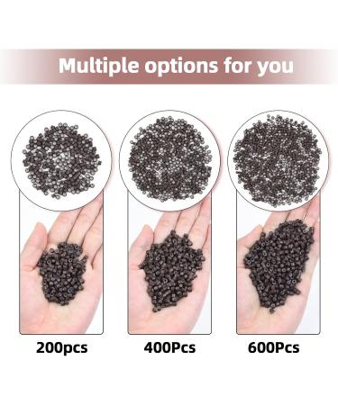 Vlasy 600 Pcs Silicone Micro Rings for I Tip Hair Extensions 5mm Micro Nano Beads Micro Links Hair Beads (Dark Brown) Micro-5mm-600Pcs Dark Brown - Buy Online on SooperMarket.com