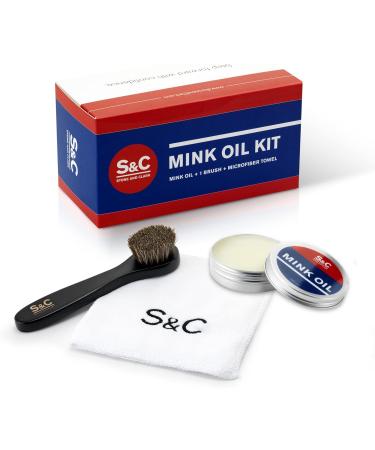 Stone and Clark Mink Oil for Leather Boots 3.5 oz. with Shoe Polish Applicator - Leather Conditioner & Protector for Boots, Belts, and More - Buy Online on SooperMarket.com