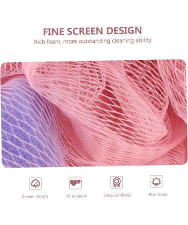 FRCOLOR Body Scrubber Set - 3pcs Ice Cream Bath Balls & Puff for Spa-Quality Cleansing | Perfect Loofah Cleaner & Bathing Sponge for All Skin Types - Buy Online on SooperMarket.com