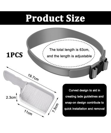 2PC Hair Cutting Edge Stencil & Fade Comb Set | Silicone Haircut Strap for Perfect Self-Cuts - Buy Online on SooperMarket.com