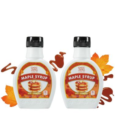 ChocZero Maple Syrup - Sugar Free, Low Carb, Sugar Alcohol Free, Gluten Free, No Preservatives, Non-GMO Dessert and Breakfast Topping Syrup - 2 10.5 Ounce Bottles