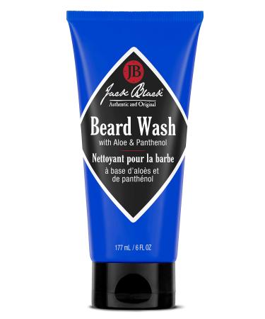 Jack Black - Beard Wash, 6 fl oz - PureScience Formula, Aloe & Panthenol, Multifunctional Beard Treatment, Softens Facial Hair, Removes Oil and Dirt, Conditions Facial Hair and Skin
