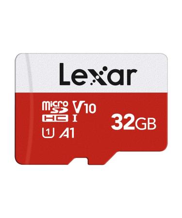 Lexar 32GB Micro SD Card, microSDHC UHS-I Flash Memory Card with Adapter - Up to 100MB/s, U1, Class10, V10, A1, High Speed TF Card