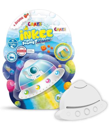 Inkee Foamy Space Bath Bomb for Kids | Strawberry Fragrance Rocket-Shaped Foaming Bath Ball | Multi-Colored Fun for Bath Time - Buy Online on SooperMarket.com