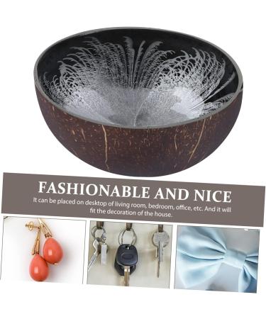 CORHAD Keychain Wood Tray Cereal Container Decor Key Storage Bowl Candy Container Salad Bowl Vietnam Fruit medium Silver - Buy Online on SooperMarket.com