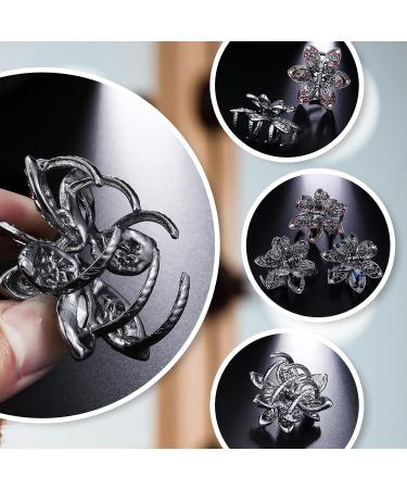 WSERE Set of 3 Mini Rhinestone Hair Jaw Clips for Women Girls - Non Slip Exquisite Claw Clip - Easy to Match - Multicolor - Pack of 3 - Buy Online on SooperMarket.com