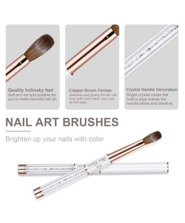 Buy Acrylic Nail Brush Size 10 - 100% Real Kolinsky Nail Art Brush for Professional & DIY Use | Perfect for Acrylic Powder Application - Buy Online on SooperMarket.com