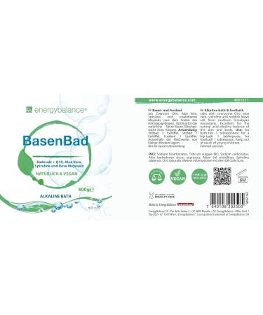 Energybalance Base Pool - Premium Bathing Salt with Q10 Aloe Vera Spirulina & Pink Himalayan Salt - Alleviate Fatigue & Acidification - 400g - Swiss Quality for International Shipping - Buy Online on SooperMarket.com
