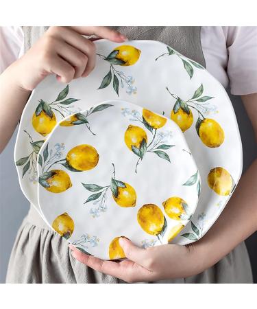 Serving Plates Creative Dinner Plates Lemon Irregular Flat Dinner Steak Salad Plate Snack Plate Household Vegetable Plate Cake Dish Home Kitchen Tableware for Appetizer Dinner and Desserts (Color : 8 Inch - Buy Online on SooperMarket.com