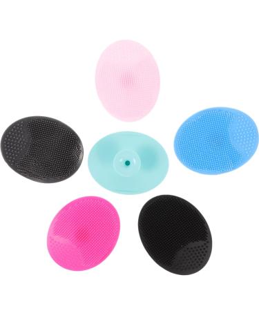 VILLCASE 6pcs Deep Cleaning Scrubber Silicone Brush Massage Brush Silicone Bath Scrubber Manual face Silicone Scrubber Cleansing Brush Silicone Scrubber for face Brush