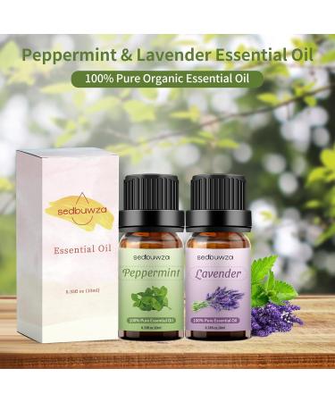 Sedbuwza Lavender Peppermint Essential Oil Set 100% Pure Aromatherapy Gift Oils for Skin Massage Diffuser Aromatherapy Peppermint + Lavender - Buy Online on SooperMarket.com