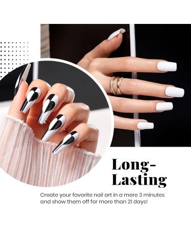 Beetles Gel Nail Polish Kit- 2 Pcs 15ml Black And White Gel Polish Black Winter Gel Nail Polish Black Nail Polish Soak Off Led Gel Polish Nail Art Manicure Salon Diy at Home - Buy Online on SooperMarket.com