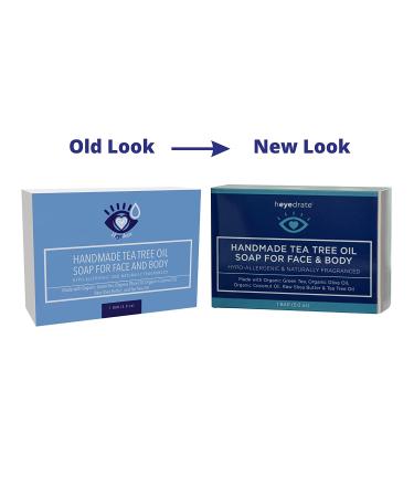 Organic Tea Tree Oil Face Soap and Eyelid Scrub (3 Pack) - Handmade Skincare Solution - Buy Online on SooperMarket.com