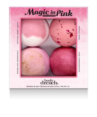 Body Drench Colorful Fragrant  Moisturizing Bath Bombs  4 in 1 Pack