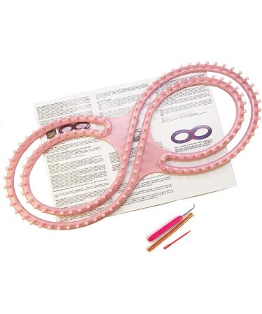 WAYION 55 Afghan Serenity Loom Knitting Board Kit - Step by Step Instructions - Experienced Loom Knitter - Blue/Pink (Pink) - Buy Online on SooperMarket.com