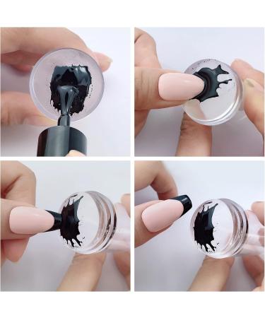 French Silicone Nail Art Stamping Kit with Black Gel Polish - HJ-NAT074-Gel-Black Set - Buy Online on SooperMarket.com