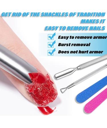 2 * 15ml Gel Nail Polish Remover Gel Remover for Nails Peel Off In 3-5 Minutes Quickly & Easily Removes Gel Nail Polish Gel Polish Remover with Cuticle Pusher Nail Files Blue - Buy Online on SooperMarket.com