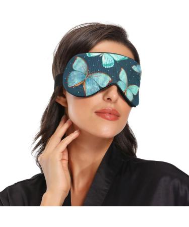 Haskirky Light Blocking Eye Mask for Adults - Adjustable, Breathable, Perfect for Travel, Yoga, and Deep Sleep - Cute Butterfly Design - Buy Online on SooperMarket.com