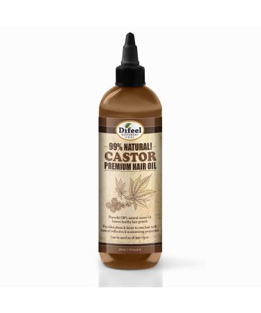 Difeel 99% Natural Premium Hair Oil - Castor Oil 8 ounce - Natural Castor Oil for Hair Growth