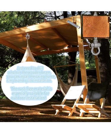 Dakzhou 4 Heavy Duty Bearing Swing Hanger (10mm) - 180 Swing, 1500 LB Capacity - Anti-Rust, Wood Beam, Yoga Swing Hammock Chair - Buy Online on SooperMarket.com