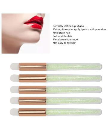 5pcs Lip Blending Brush Set - Portable Rhinestone Handle Lip & Eyeshadow Applicators for Perfect Makeup - Ideal for Concealer & Lipstick - Buy Online on SooperMarket.com