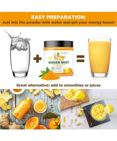 Ginger Shot with Vitamin C and Zinc - 125g Ginger Shots with Turmeric and Orange - Buy Online on SooperMarket.com