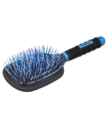 LeMieux Tangle Tidy Plus Horse Grooming Hair Brush in Blue with Ergonomic Grip Handle for Manes and Tails - One Size