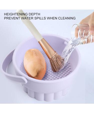 Silicone Makeup Brush Cleaner Bowl Quick Drying Makeup Brush Cleaner Multifunctional Design for Makeup Brush Cleaning - Buy Online on SooperMarket.com