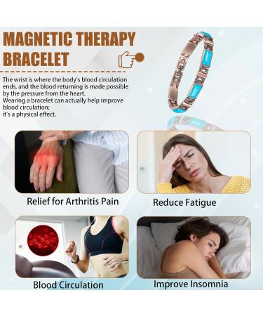 EnerCoppeX Copper Magnetic Bracelet for Women - Turquoise Jewelry with 3500 Gauss Magnet (COB-0167) - Buy Online on SooperMarket.com