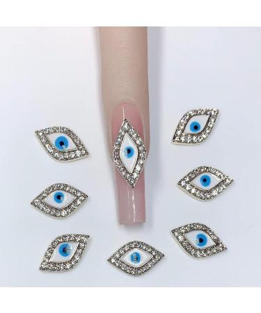 10 PCS 3D Evil Eye Nail Charms - Metal Decorations for DIY Crafts and Nail Art - Buy Online on SooperMarket.com