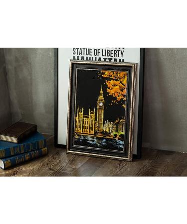 Rainbow Scratch Painting Kit for Adults & Teens - Eiffel Tower/Big Ben Theme - DIY Craft Art Set - Creative Gift - 16'' x 11.2'' - Includes 3 Tools - Buy Online on SooperMarket.com