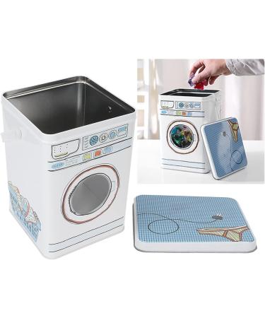 Large Capacity Laundry Powder Detergent Container the Washing Machine Design Metal Powder Box for Storing Washing Tablets Blue - Buy Online on SooperMarket.com