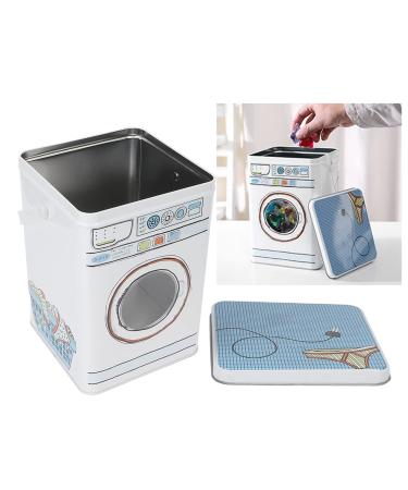 Laundry Detergent Powder Storage Tin Box Laundry Powder Metal Box Large Capacity Metal Laundry Detergent Canister Container for Storing Washing Tablets Blue
