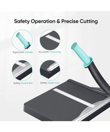 Paper Cutter Hmseng A4 Paper Trimmer with Safety Guard  12" Cut Length Paper Cutting Board  Guillotine Trimmer with 16 Sheets Capacity Paper for Scrapbooking Craft  Paper  Coupon  Label  Cardstock Gray - Buy Online on SooperMarket.com
