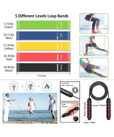 23 Pack Resistance Bands Set with Core Sliders, Door Anchor, Handles, Ankle Straps, Carry Bag, Cooling Towel, Wrist Wraps - Buy Online on SooperMarket.com