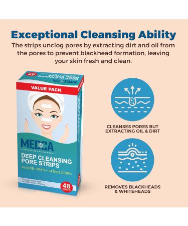 MEDca Deep Cleansing Pore Strips Combo Pack 48 Count Strips - Buy Online on SooperMarket.com