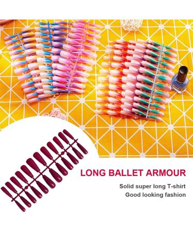 Dajidafu 1 Set French Tip Press on Nails Extra Long Artificial Glittery Toe Tips Adhesive Tabs Art Decals Gifts Decorations rosered - Buy Online on SooperMarket.com