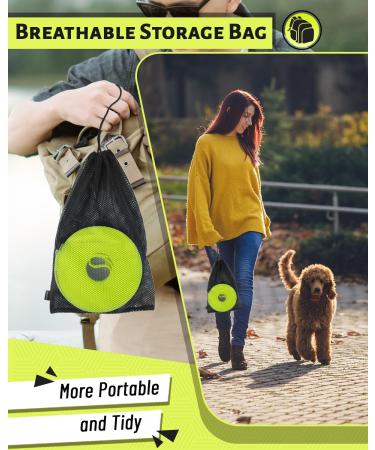 Looxmeer Neon Yellow Dog Leash - 3m to 30m Premium Tear-Resistant Training Tow Lines with Hand Loop & D Carabiner for International Shipping - Buy Online on SooperMarket.com