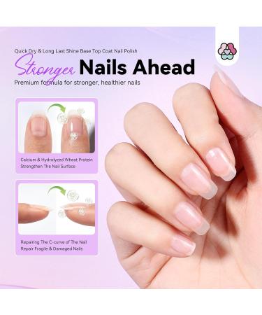 SAVILAND 2 in 1 Base Top Coat Nail Polish - Quick Dry Long Lasting Color Protection Smudge & Chip Resistant for Salon & Home Nail Art - Buy Online on SooperMarket.com