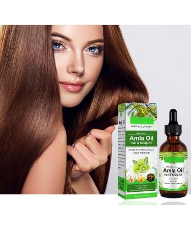 Amla Hair Oil Indian Amla Oil for Hair Amla Oil for Hair Growth Scalp Oil Nourishes Scalp Indian Hair Oil for Skin and Face Amla Essential Oil Hair Growth Oil for Women for Long Soft Strong Hair 60ml - Buy Online on SooperMarket.com