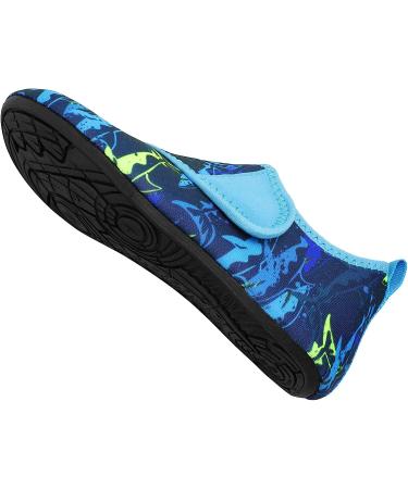Centipede Demon Kids Water Shoes | Quick Dry Aqua Socks for Beach & Swim | Dark & Light Blue | Size 1-2 Little Kid - Buy Online on SooperMarket.com