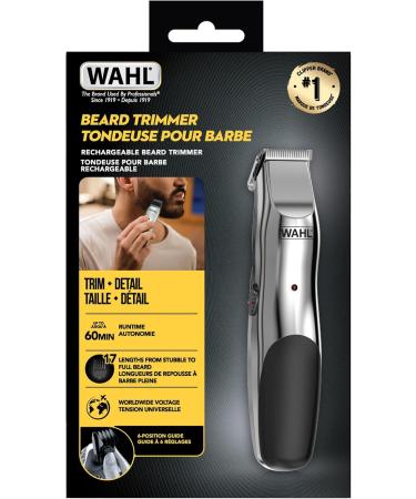 Wahl Canada Rechargeable Beard Trimmer All You Need for Beard & Stubble Men Grooming beard trimmer with ergonomic contour design and soft touch elements for easy grip - Model 3243 - Buy Online on SooperMarket.com