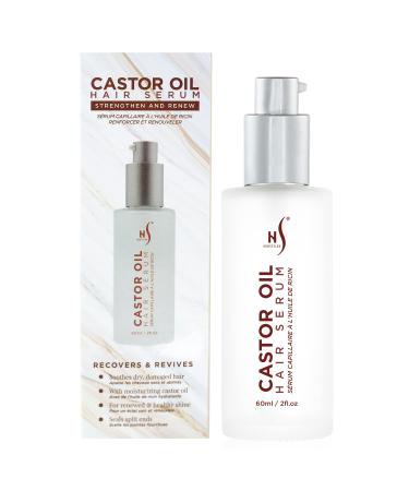 HerStyler Castor Oil Hair Serum for Hair Growth - Hair Shine Serum with Vitamin E - Hair Growth Serum - Argan Oil Hair Serum for Frizzy Hair - Vitamin E Hair Serum for Silky Hair