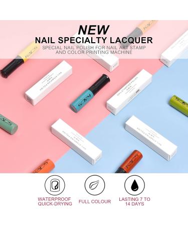 4 Colors Nail Polish Set Stamping Polish Detailed Painting Plastic Bottle Colourful Pigment Nail Art DIY Manicure Design Drawing Tool 10ml (4P-13) - Buy Online on SooperMarket.com