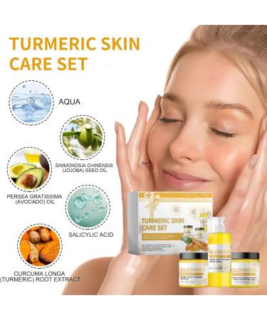Funnaura Turmeric Glow Combo Skin Care Set with Scrub Butter and Face Wash Exfoliating Clears Blackheads - Buy Online on SooperMarket.com