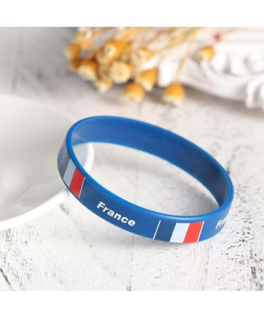 Shop LUOEM Silicone Bracelets - France Flag Football Fan Gear | 2018 World Cup 6-Pack - Buy Online on SooperMarket.com