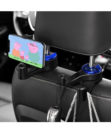 VIILICH 2-in-1 Car Headrest Hook & Smartphone Holder - Multifunctional Rear Seat Organizer (Blue) for International Shipping - Buy Online on SooperMarket.com